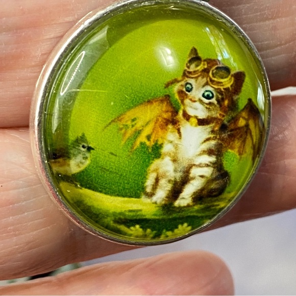 Glass Dome Cat Necklaces Lot of Three Crazy Cat Lady - Picture 2 of 9